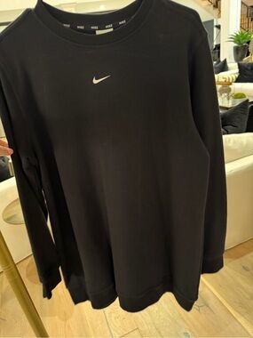Nike Black Crewneck Sweatshirt with White Swoosh